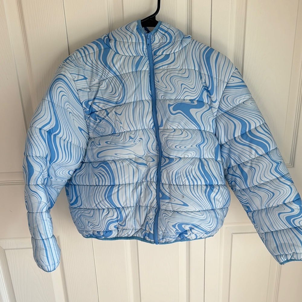 Wild Fable Blue and White Patterned Jacket